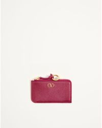 Valentino Garavani - Vlogo Signature Zip-Around Charm Cardholder - Lyst