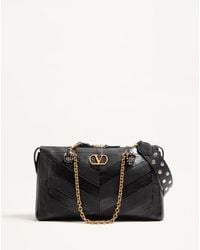 Valentino Garavani - Sac Porté Épaule Panthea En Cuir Nappa Avec Motif À Chevrons Femme - Lyst