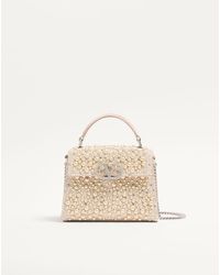 Valentino Garavani - Mini Vsling Handbag With Pearls, Rhinestones And Jewel Logo - Lyst