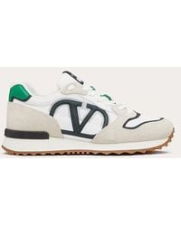 Valentino Garavani - Vlogo Pace Low-top Sneaker In Split Leather, Fabric And Calf Leather - Lyst