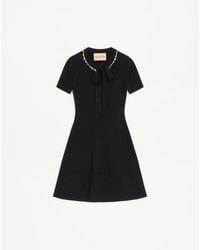 Valentino - Embroidered Knit Dress - Lyst