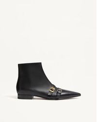 Valentino Garavani - モッカーズ カーフスキン アンクルブーツ - Lyst