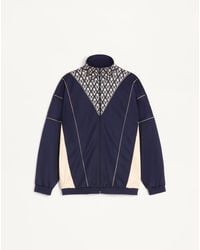 Valentino - Acetate Sweatshirt With Zip And Inlaid Toute La V Print - Lyst
