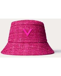 Valentino Garavani - V Detail Wool Bucket Hat - Lyst