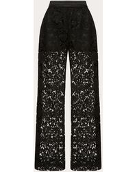 Valentino Lace Trousers - Black