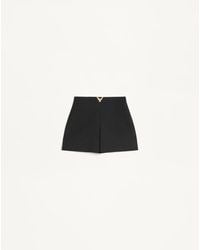 Valentino - Crepe Couture Shorts 36 - Lyst