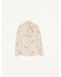 Valentino - Plus De Pois Crepe De Chine Bubble Shirt 36 - Lyst