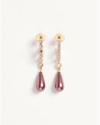 Valentino Garavani - Vlogo Signature Metal Earrings With Swarovski Crystals And Glass Drops - Lyst