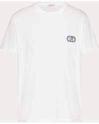 Valentino - Cotton T-shirt With Vlogo Signature Patch - Lyst