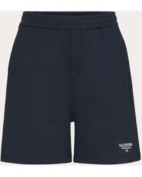 Valentino - Print Cotton Bermuda Shorts - Lyst