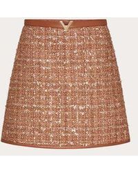 Valentino - Glaze Tweed Light Miniskirt - Lyst
