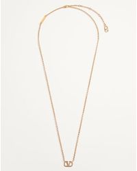 Valentino Garavani - Halskette Vlogo Signature Aus Metall Mann - Lyst