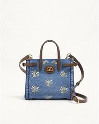 Valentino Garavani - Antibes Small Embroidered Shopping Bag - Lyst