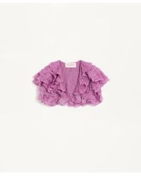 Valentino - Organza Jacket With Plusdepois Print - Lyst