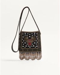 Valentino Garavani - Petit Sac Porté Épaule Nellcôte Brodé Avec Franges Femme - Lyst