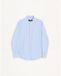 Valentino - Long-Sleeved Striped Cotton Shirt With Toggle - Lyst