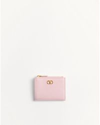 Valentino Garavani - Vlogo Signature Grainy Calfskin Card Holder - Lyst