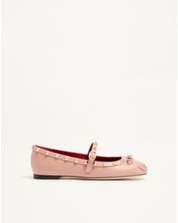 Valentino Garavani - Mary-Jane Rockstud Nappa Ballerina 05 Mm 35.5 - Lyst