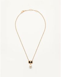 Valentino Garavani - Collar Ovalette De Metal Con Esmalte, Cristales Y Perla Swarovski Mujer - Lyst