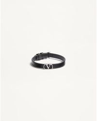 Valentino Garavani - Vlogo Signature Grainy Calfskin Bracelet - Lyst