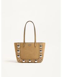 Valentino Garavani - Nellcôte Mini Suede Shopping Bag - Lyst