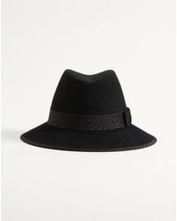 Valentino Garavani - Vlogo Signature Felt Hat With Moiré Ribbon - Lyst
