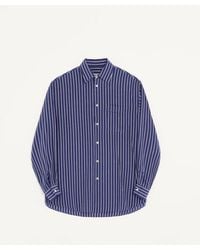 Valentino - Silk Crepe De Chine Shirt With All-Over Hypestripe Print - Lyst