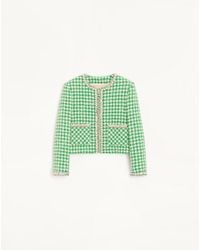 Valentino - Embroidered Houndstooth Tweed Jacket - Lyst