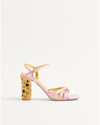 Valentino Garavani - Preshoes Satin Sandal With Crystals 90Mm 36 - Lyst