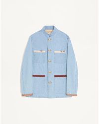 Valentino - Safari Jacket With Printed Edges - Lyst