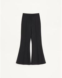 Valentino - Dry Diagonal Wool Trousers - Lyst