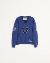 Valentino - Sweat-Shirt En Coton Brodé Femme - Lyst