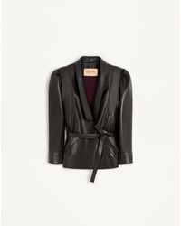 Valentino - Nappa Leather Jacket 38 - Lyst