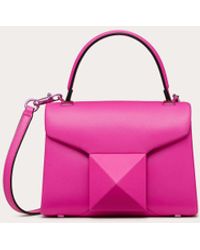 Valentino Garavani Mini One Stud Handbag In Nappa - Pink