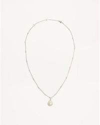 Valentino Garavani - Collier Vlogo Signature En Métal Avec Perle Et Cristaux Swarovski Homme - Lyst