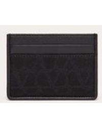 Valentino Garavani - Toile Iconographe Card Holder In Technical Fabric With Leather Details - Lyst