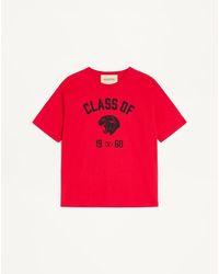 Valentino - Cotton T-Shirt With Panther Print - Lyst