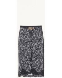 Valentino - Stretch Lace Midi Skirt - Lyst