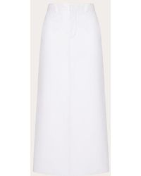 Valentino - Compact Popeline Skirt - Lyst