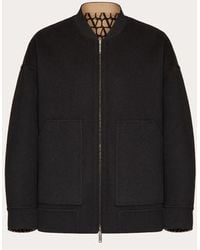 Valentino - WENDEJACKE AUS WOLLE MIT TOILE ICONOGRAPHE-MUSTER - Lyst