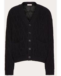 Valentino - Wool Cardigan With Toile Iconographe Pattern - Lyst