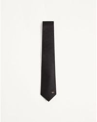 Valentino Garavani - Valentie Silk Tie With Vlogo Signature Detail - Lyst
