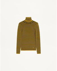 Valentino - Striped Wool Jumper - Lyst