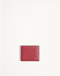 Valentino Garavani - Vlogo Signature Grainy Calfskin Wallet - Lyst