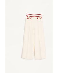 Valentino - Crepe Couture Trousers 38 - Lyst