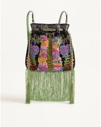 Valentino Garavani - Nellcôte Alice Embroidered Bag With Fringes - Lyst