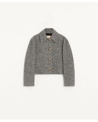 Valentino - Urban Wool Chevron Peacoat 38 - Lyst