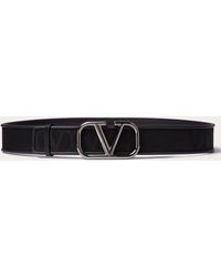 Valentino Garavani - Toile Iconographe Belt In Technical Fabric With Leather Details - Lyst