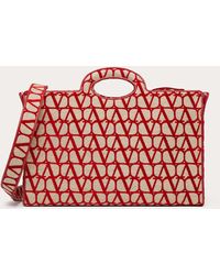 Valentino Garavani La Troisieme Toile Iconographe Shopping Bag - Red