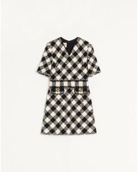 Valentino - Damier Tweed Dress - Lyst